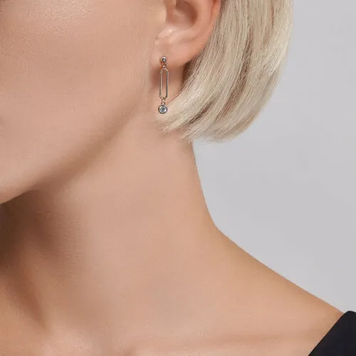Cercei Pusete din argint cu Cubic Zirconia Incolor