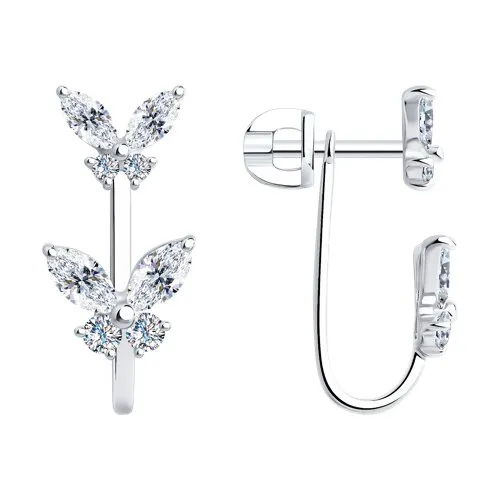 Cercei Pusete din argint cu Cubic Zirconia Incolor