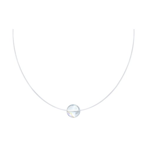 Colier din argint  cu pietre Cristal, Fir transparent