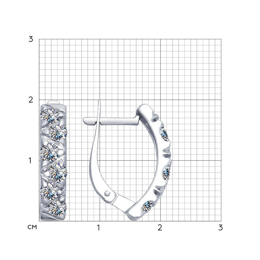 Cercei din argint  cu pietre Cubic Zirconia Incolor