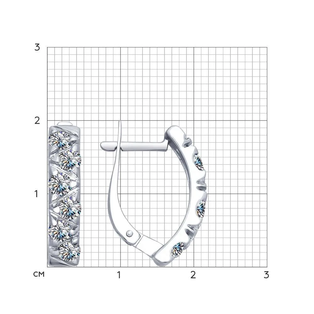 Cercei din argint cu Cubic Zirconia Incolor