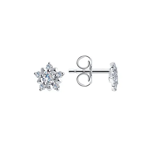 Cercei Pusete din argint cu Cubic Zirconia Incolor