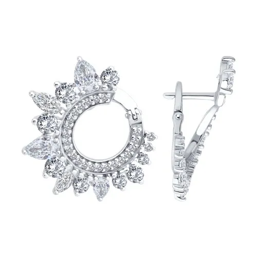 Cercei din argint cu Cubic Zirconia Incolor