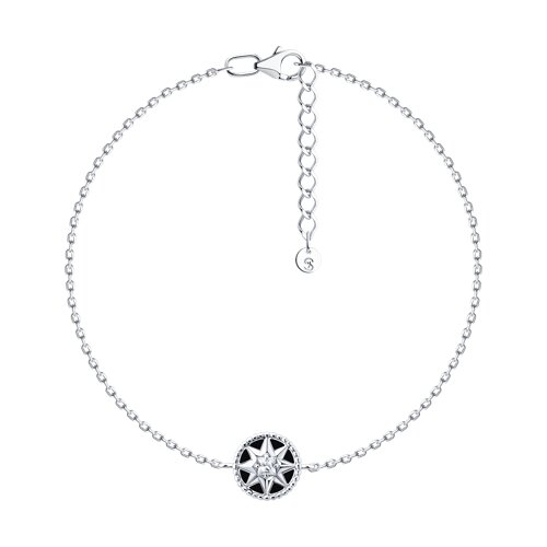 Brățară din argint  cu pietre Cubic Zirconia Incolor, Emailare