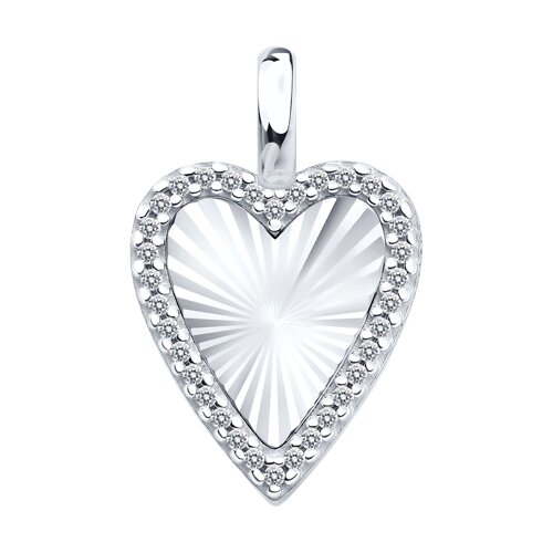 Pandantiv din argint  cu pietre Cubic Zirconia Incolor