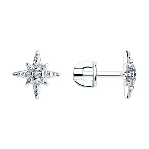 Cercei Pusete din argint cu Cubic Zirconia Incolor