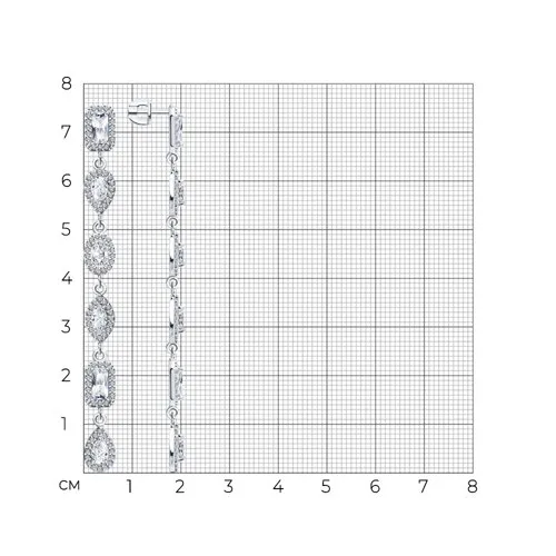 Cercei Pusete din argint cu Cubic Zirconia Incolor