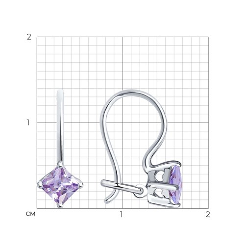 Cercei p-u copii din argint  cu pietre Cubic Zirconia Liliachiu