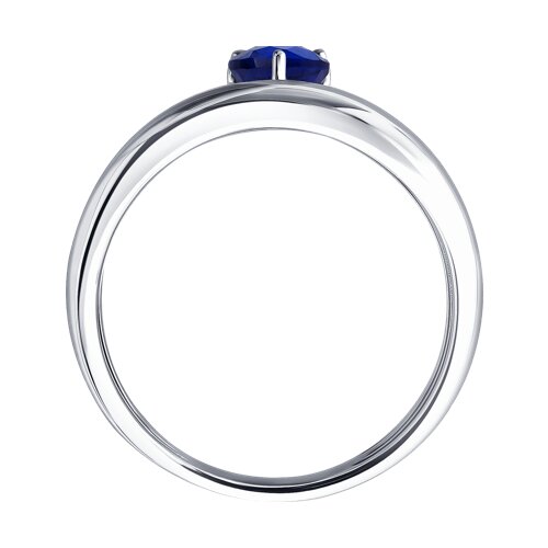 Inel din aur alb cu pietre Diamant, Safir