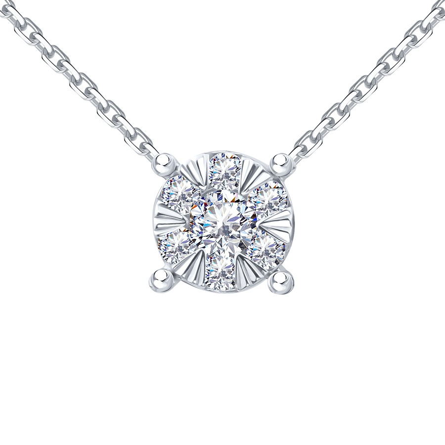 Colier din aur alb cu Diamant