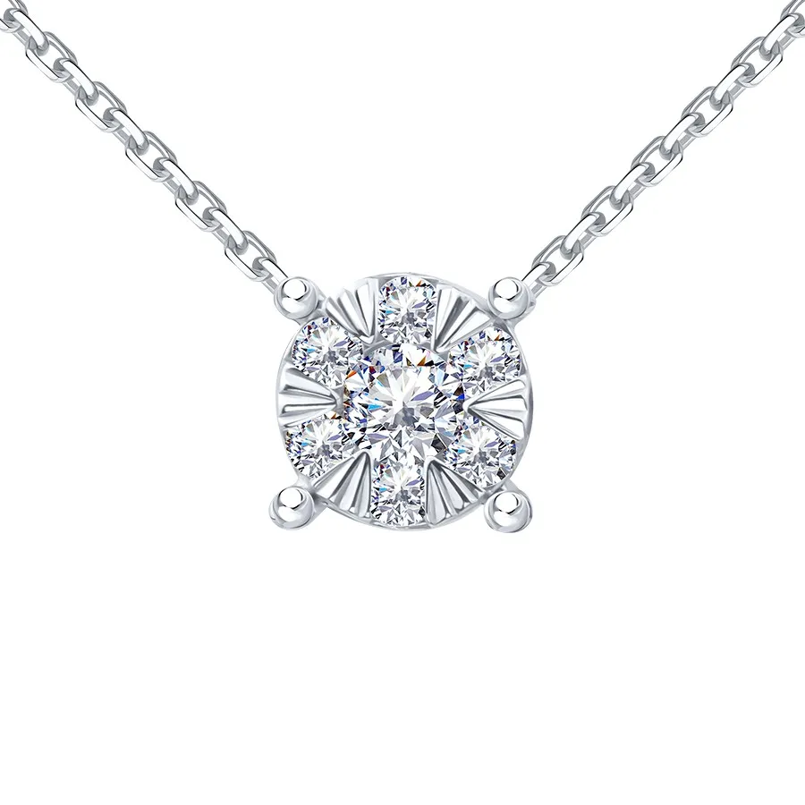 Colier din aur alb cu Diamant