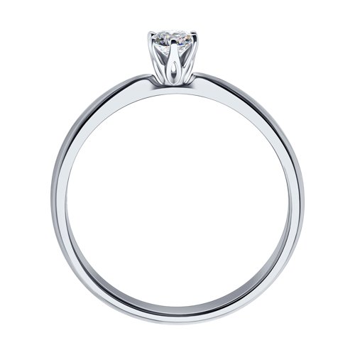 Inel din aur alb cu pietre Diamant