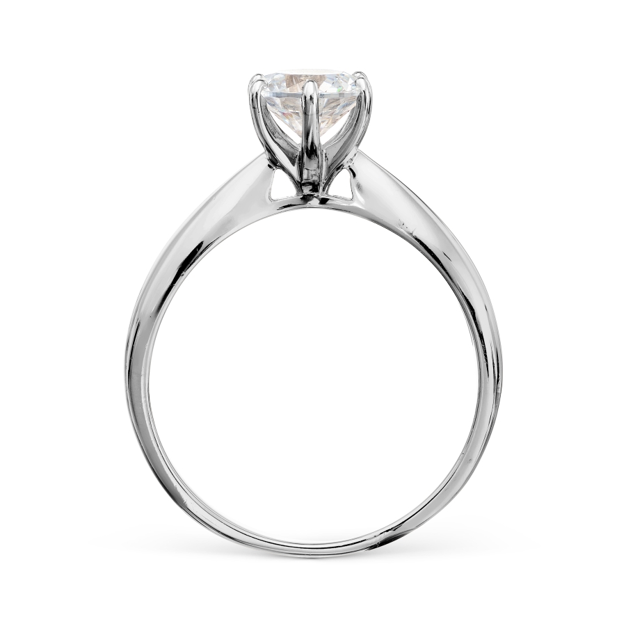 Кольцо из белого золота с камнями Swarovski