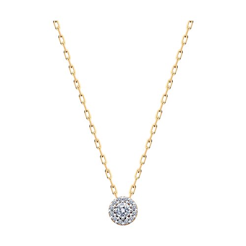 Колье из красного золота с камнями Фианит