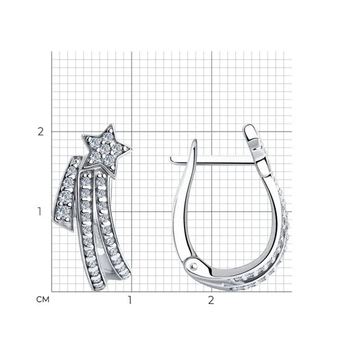 Cercei din argint cu Cubic Zirconia Incolor