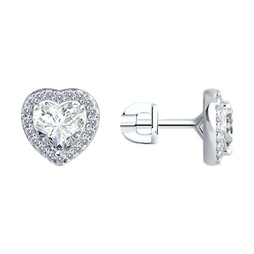 Cercei Pusete din argint cu Cubic Zirconia Incolor