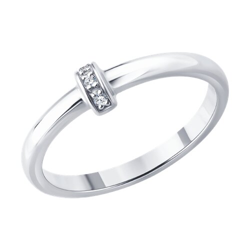 Кольцо из серебра с камнями Бриллиант