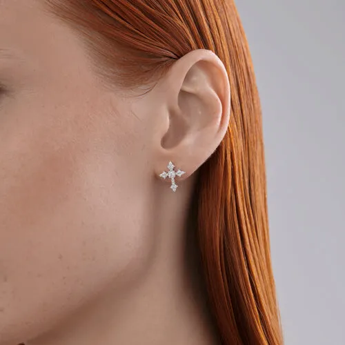 Cercei Pusete din argint cu Cubic Zirconia Incolor