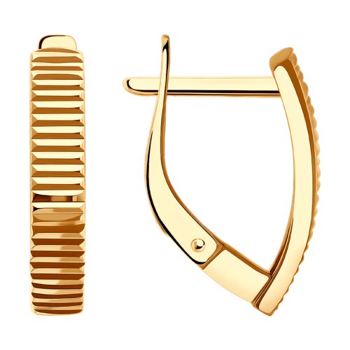 Cercei din aur roșu fără pietre