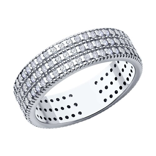 Inel din argint  cu pietre Cubic Zirconia Incolor