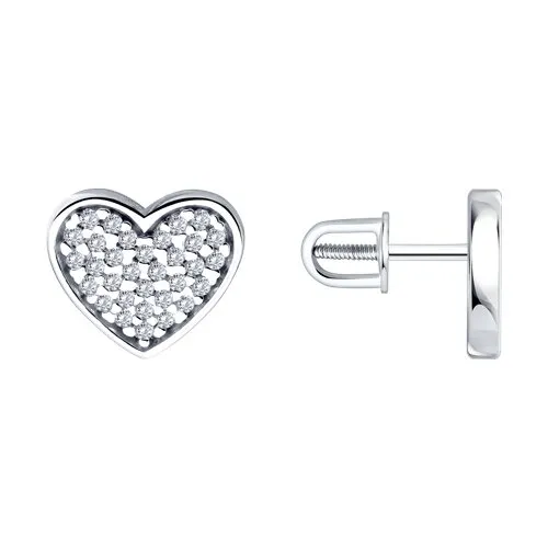 Cercei Pusete din argint cu Cubic Zirconia Incolor