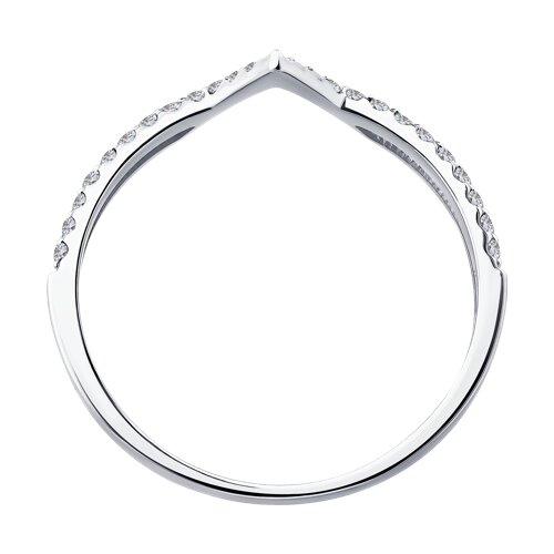 Кольцо из красного золота с камнями Бриллиант