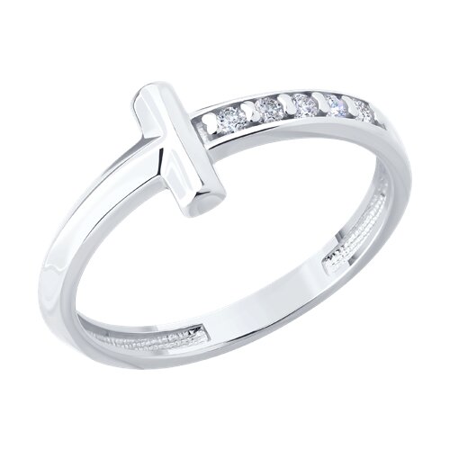 Inel din argint  cu pietre Cubic Zirconia Incolor