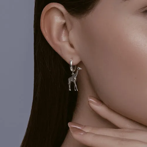 Серьги Конго из серебра без камней