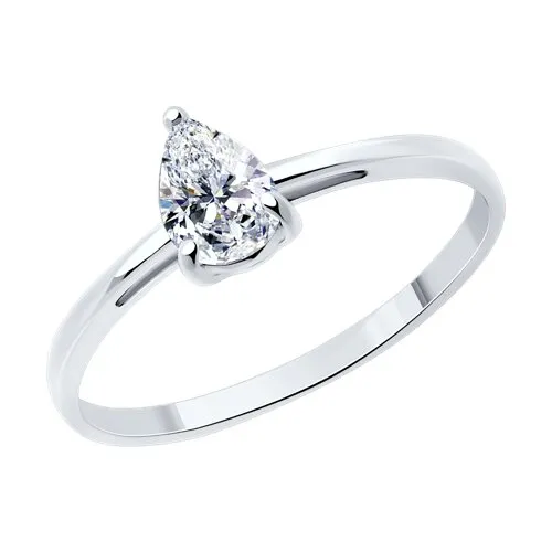 Кольцо из серебра с камнями Swarovski