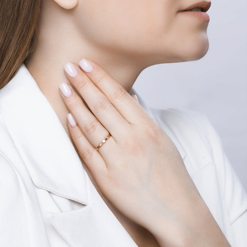 Inel din aur roșu cu pietre Diamant