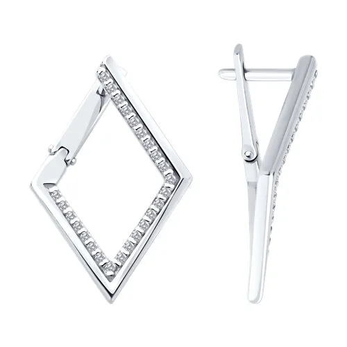 Cercei din argint cu Cubic Zirconia Incolor