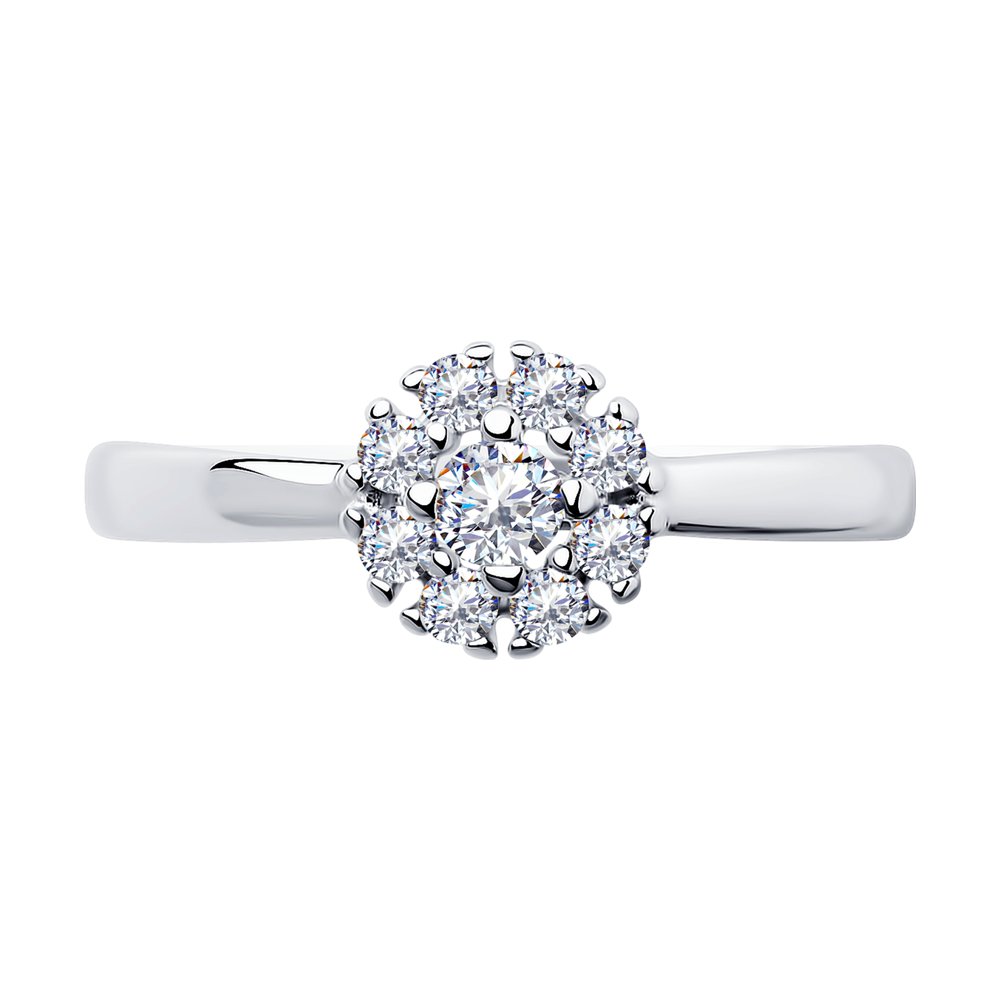 Inel din argint  cu pietre Cubic Zirconia Incolor