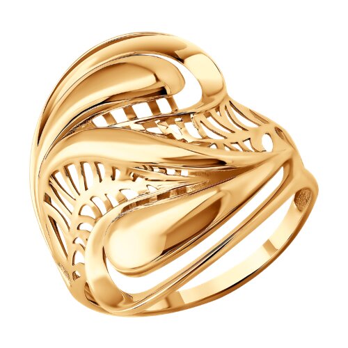 Inel din aur roșu fără pietre