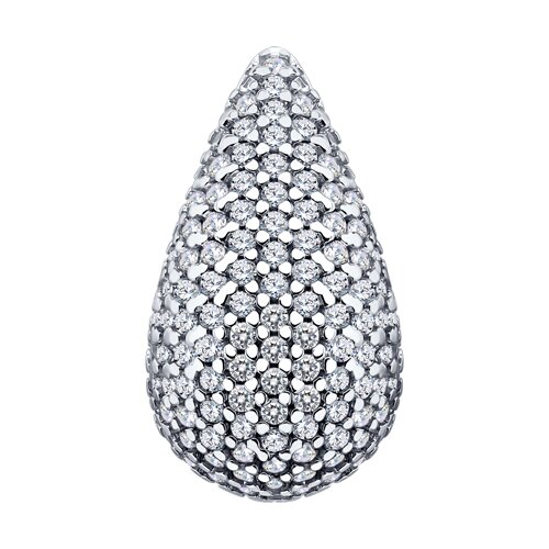 Подвеска из серебра с камнями Фианит