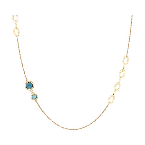 Colier din aur roșu cu pietre Topaz Swiss, Topaz London