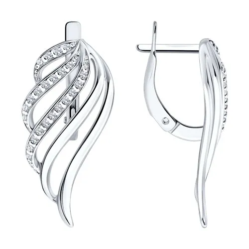 Cercei din argint cu Cubic Zirconia Incolor