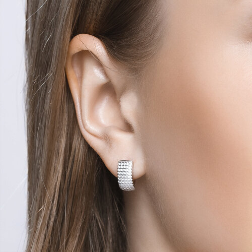 Cercei din argint  cu pietre Cubic Zirconia Incolor