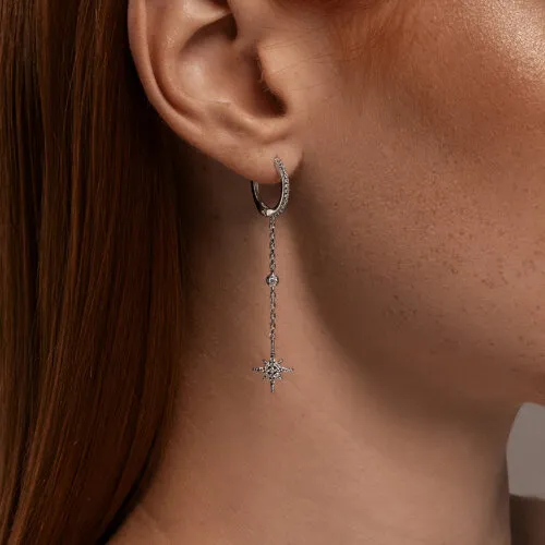 Cercei din argint cu Cubic Zirconia Incolor