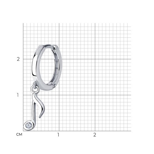 Cercel din argint  cu pietre Cubic zirconia