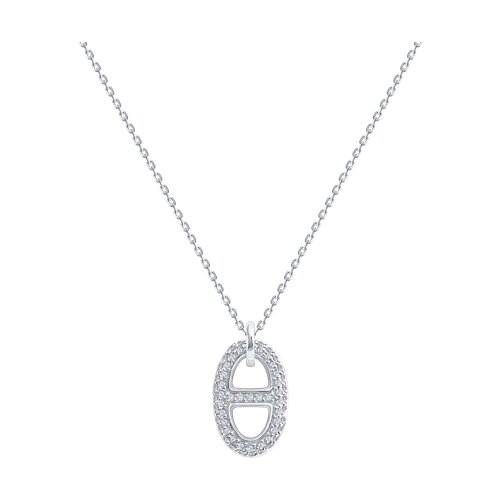 Colier din aur alb cu pietre Diamant