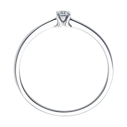 Кольцо из белого золота с камнями Бриллиант