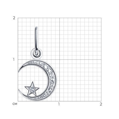 Pandantiv din argint  cu pietre Cubic Zirconia Incolor