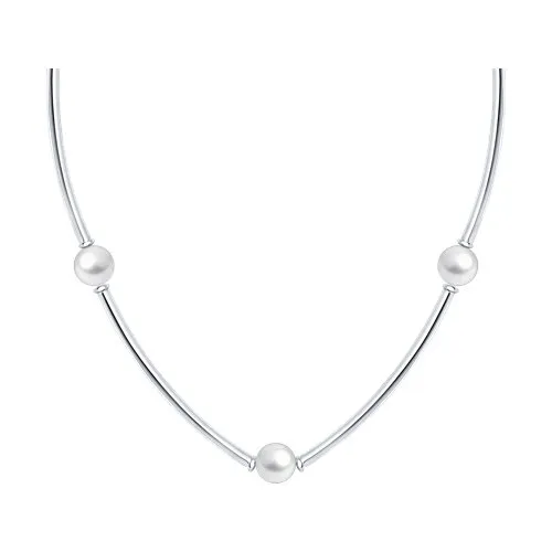 Колье из серебра с камнями Жемчуг Swarovski