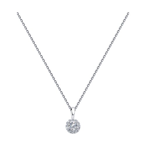 Colier din aur alb cu pietre Diamant