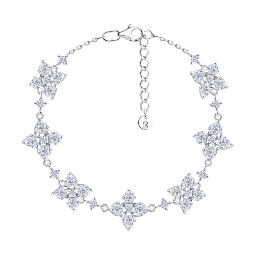 Brățară din argint  cu pietre Cubic Zirconia Incolor