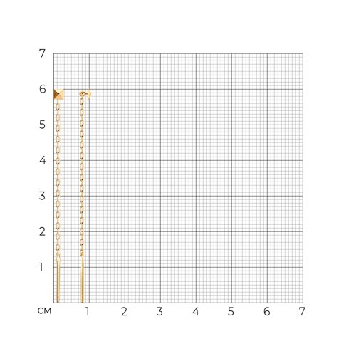 Серьги Продёвки из красного золота без камней