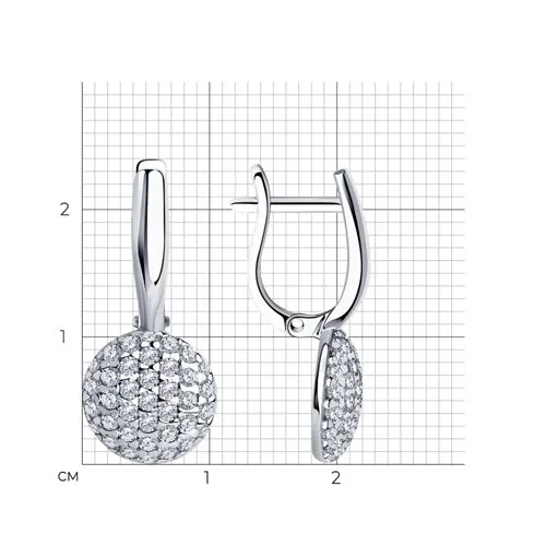Cercei din argint cu Cubic Zirconia Incolor