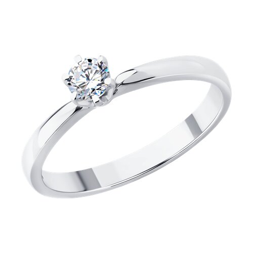 Inel din aur alb cu pietre Diamant