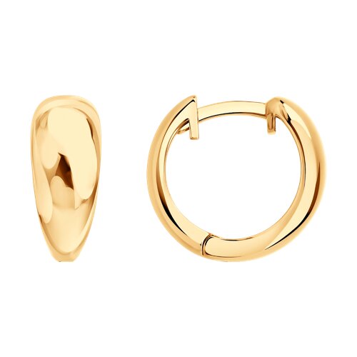 Cercei Creole din aur roșu fără pietre