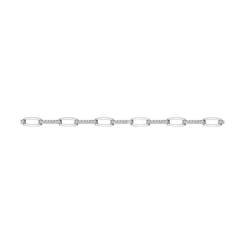 Brățară din argint  cu pietre Cubic Zirconia Incolor